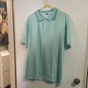 SHEIN Light Green Dotted Men's Polo Shirt